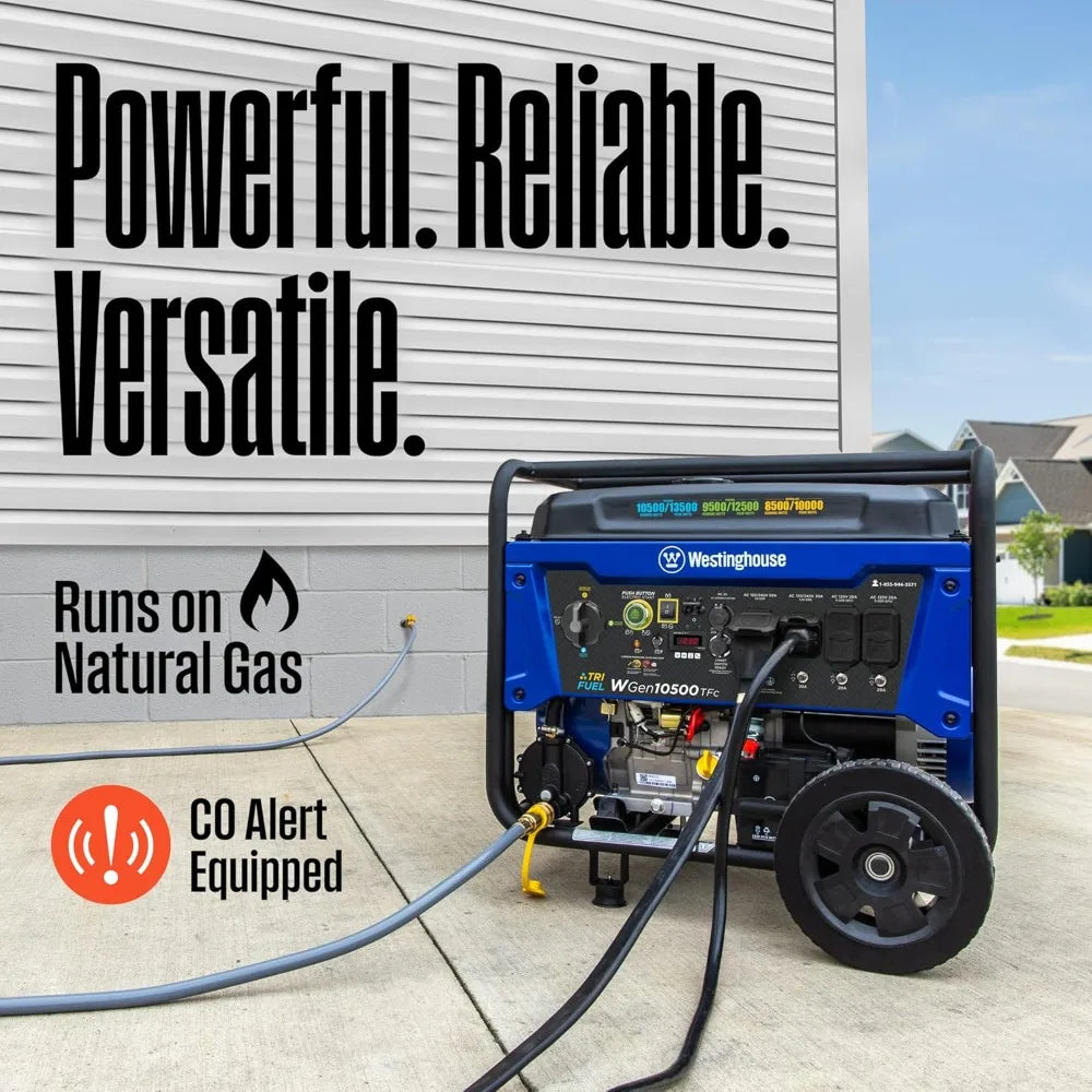 Westinghouse 13500W Tri-Fuel Portable Home Backup Generator with Remote Electric Start and Transfer Switch Capability