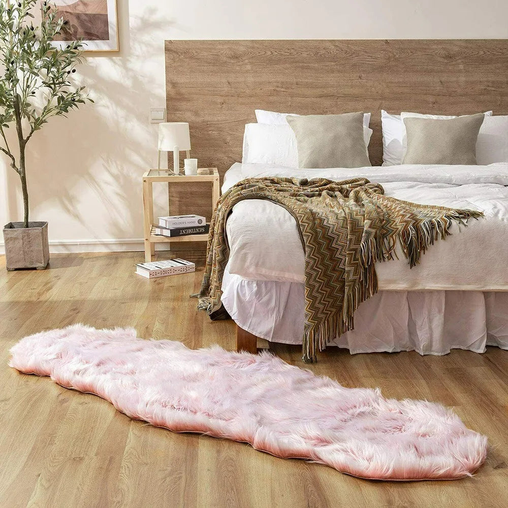 Imitation Sheepskin Carpet Fluffy Plush Rugs Luxury Fur Bedroom Bedside Carpet Living Room Sofa Area Rug Faux Wool Carpet