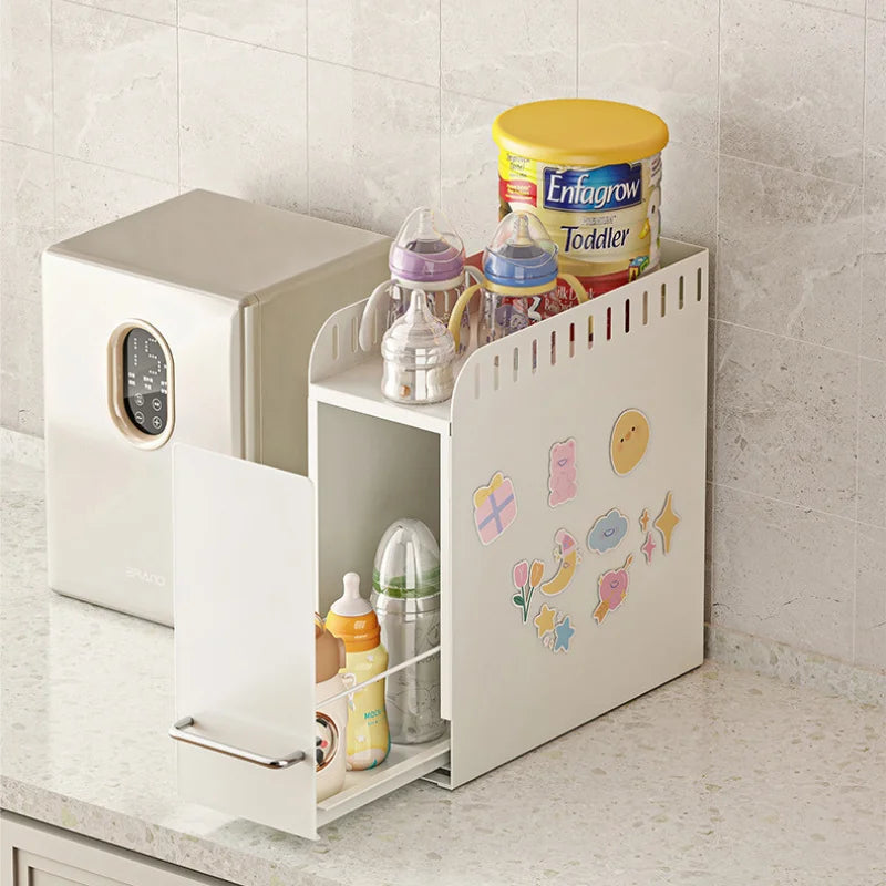 Kitchen Spice Organizer Kitchen Pull Out Seasoning Drawer Rack Countertop Dustproof Cup Storage Rack Multipurpose Spice Cabinet