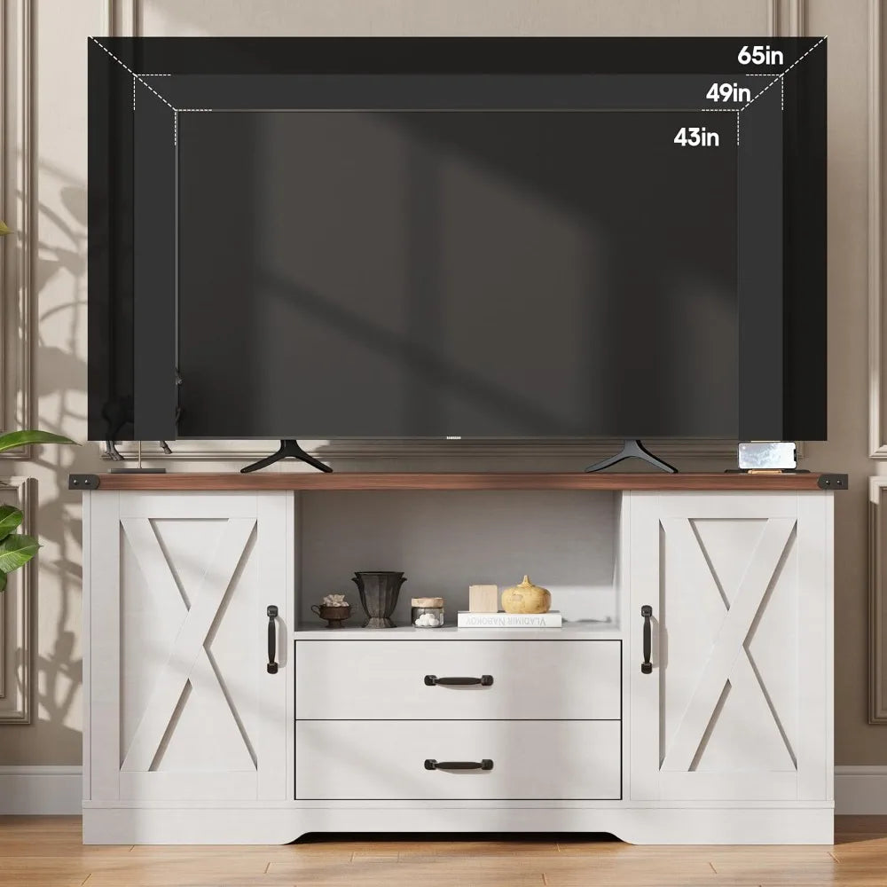 65 Inch TV Stand with Drawers - Modern Entertainment Center