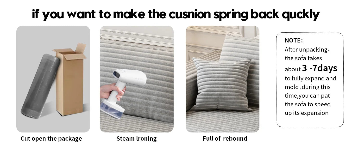Cloud Modular Sectional Sofa Couch with L-Shape Chaise, Upholstered Couches for Living Room/ Bedroom
