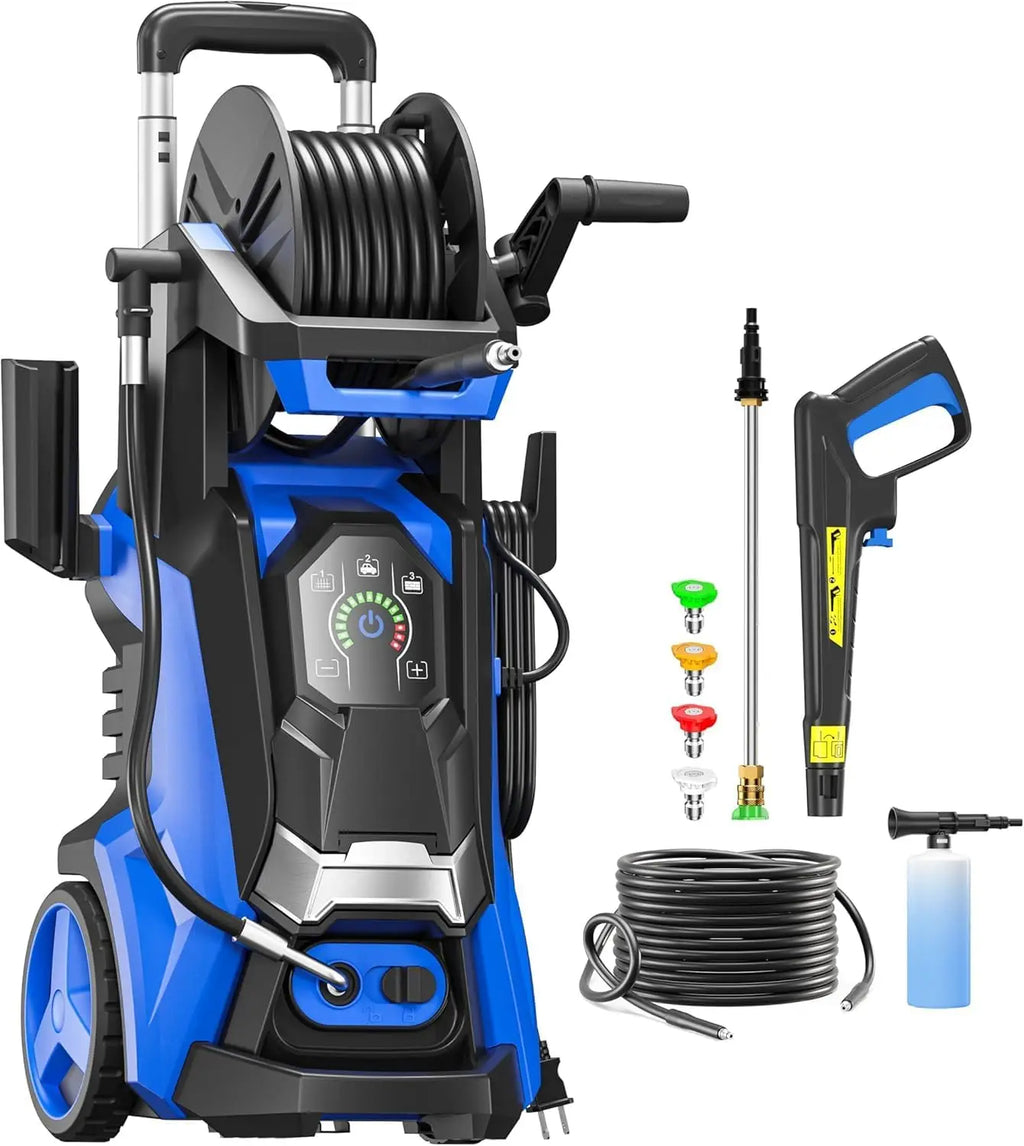 Pressure Washer Touch Screen Adjustable Pressure Power Washer with 4 Quick Connect Nozzles ,Inlet Hose & Filter