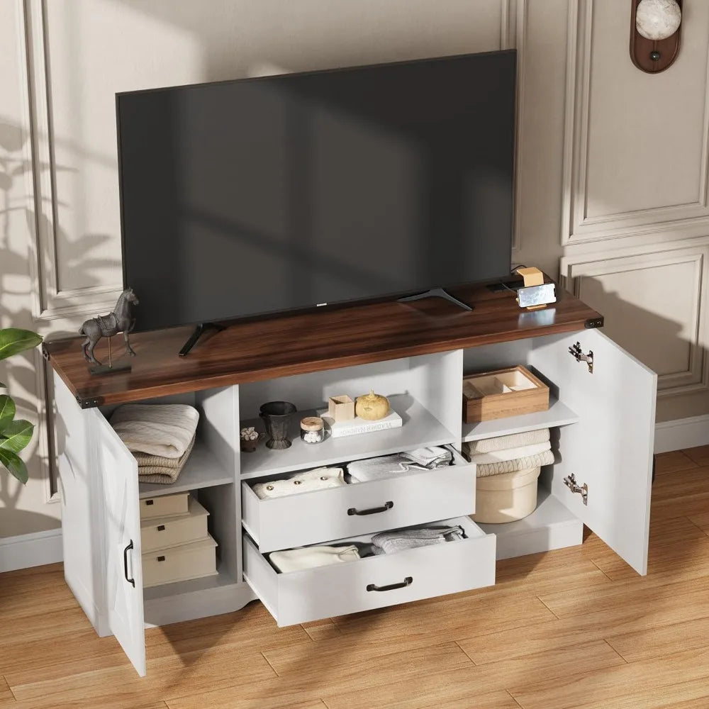 65 Inch TV Stand with Drawers - Modern Entertainment Center