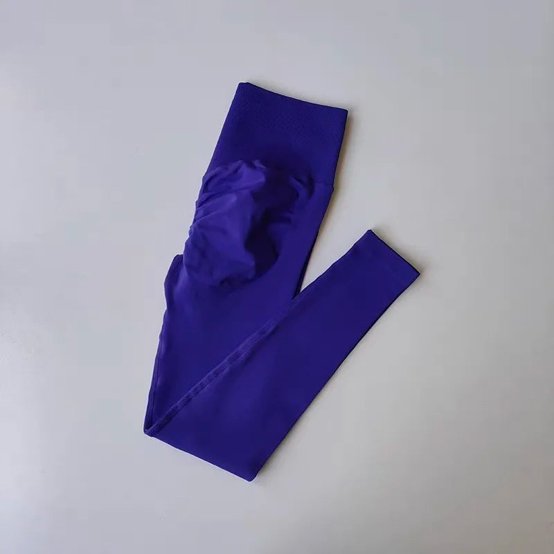 Seamless Yoga Suit Women's Beauty Back Sports Bra Lingerie Peach Buttocks Fitness High Waist Legigngs Gym Yoga Suit Pilates Set