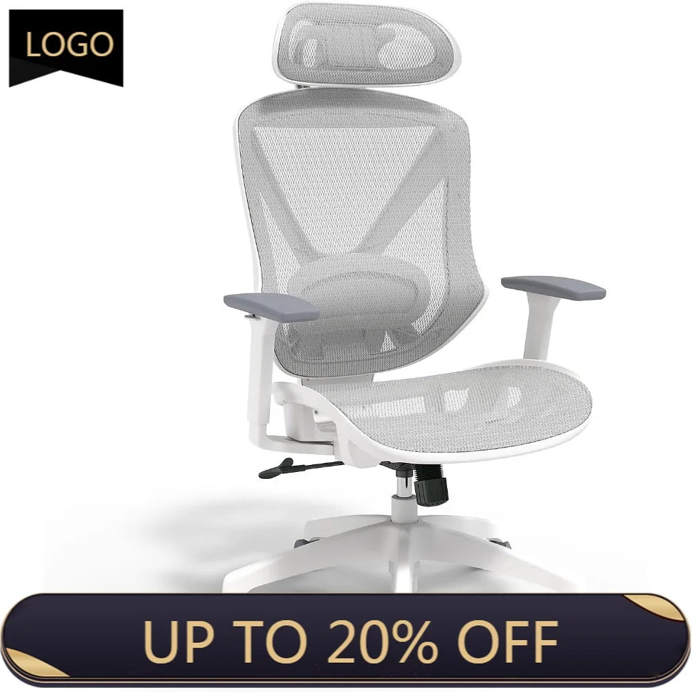 Ergonomic Mesh Swivel Task Chair, Gray (UN61365)