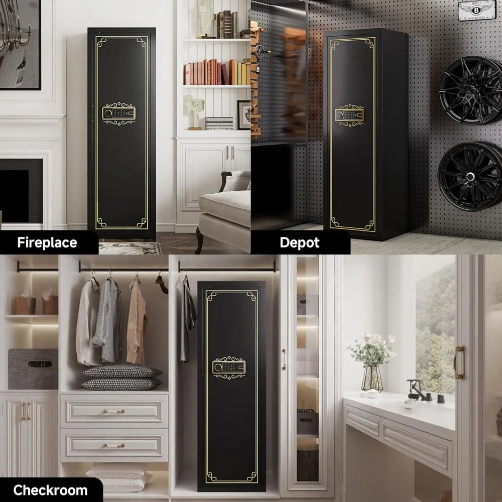 Gun Safe for Home Rifle and Pistols Biometric Gun Safe & Cabinets, Gun Cabinet for Rifles