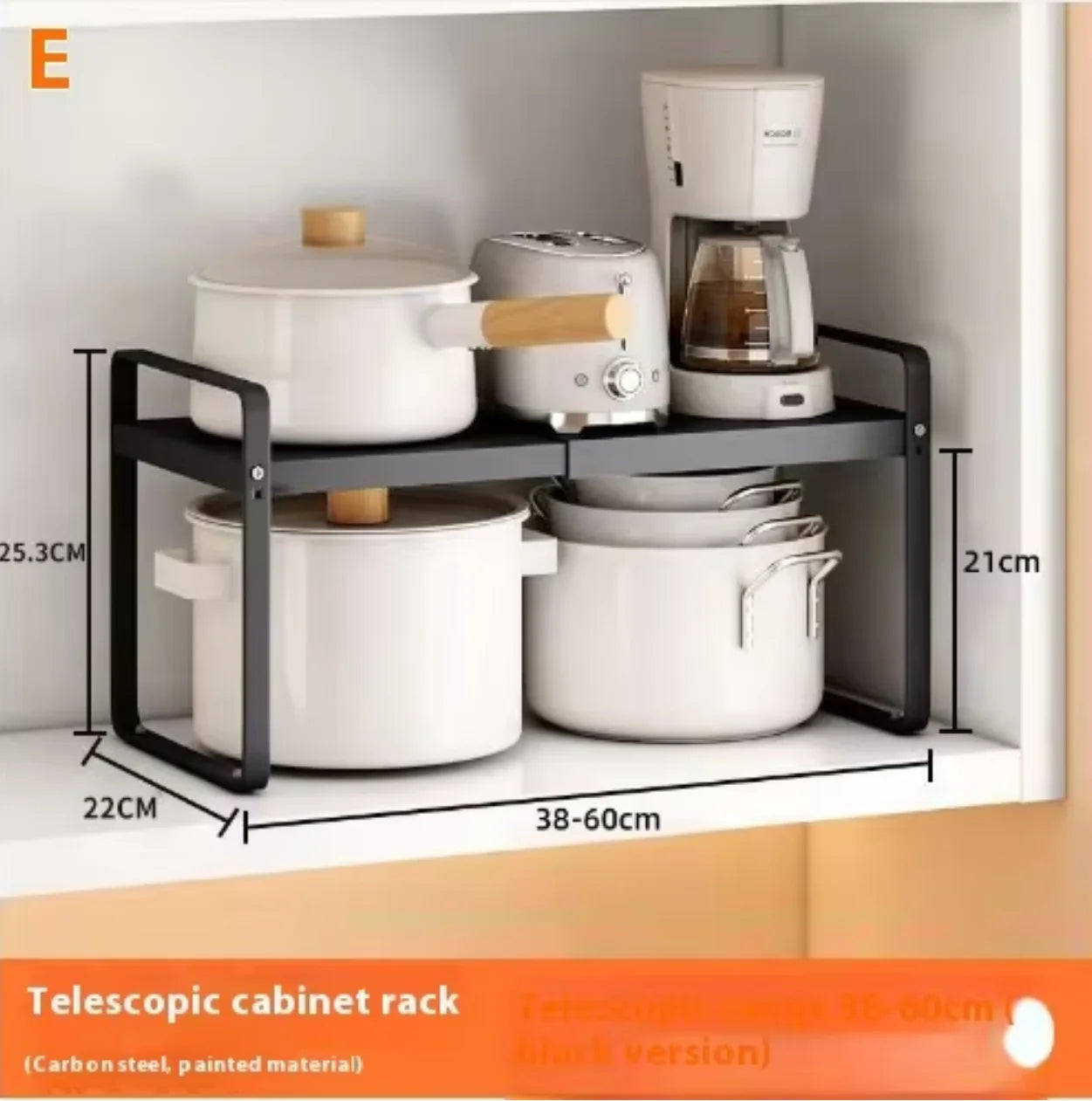Kitchen Storage Layered Shelf/ Microwave Rack Standing Countertop/ Retractable Condiment/ Oven Organizer/ Kitchen Accessories