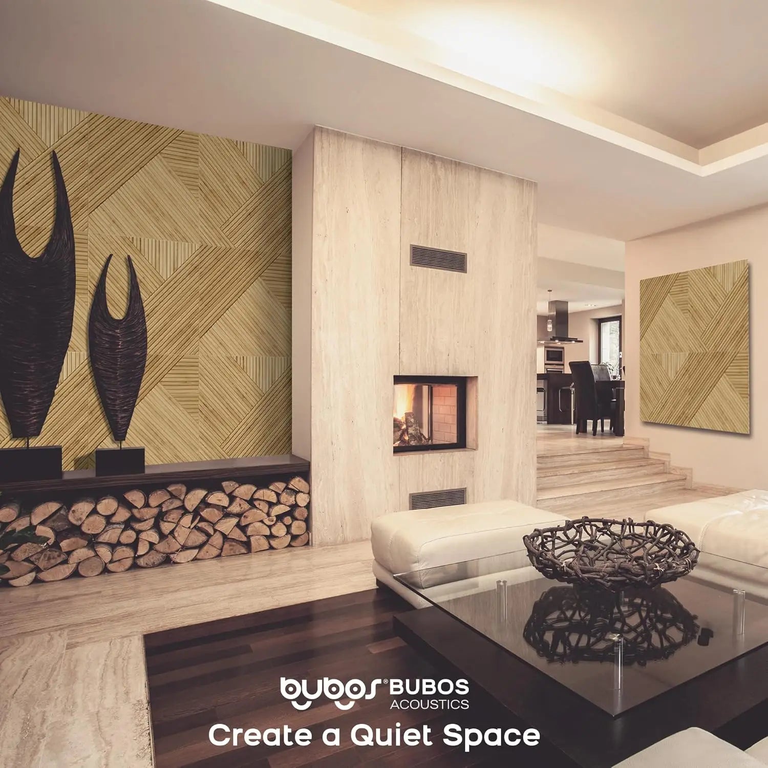 Large Acoustic Panels, 6 Pack Wood-Pattern Printing Soundproof Wall Panels, Total Size 70.8 x 47.2" Self-Adhesive