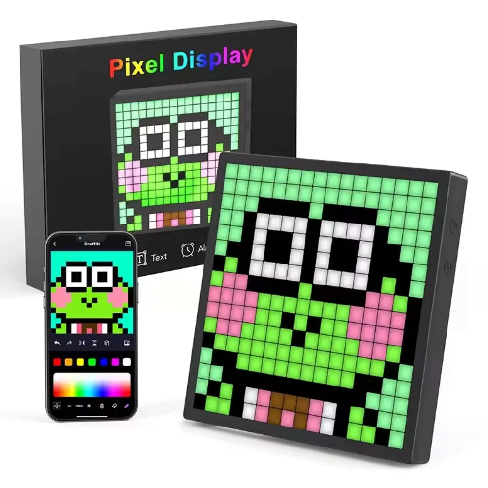  Programmable LED Pixel Display Screen APP Control RGB Custom Text Animation Pixel Art Light Sign For Game Room/ Bar /Desk Decor
