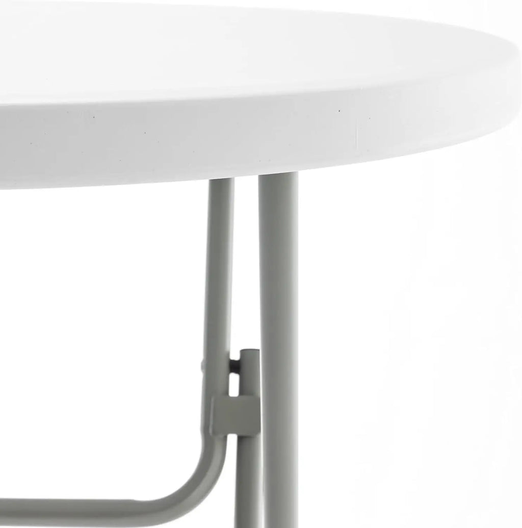 White Granite Plastic Folding Bar Height Table for Commercial, Banquet, Card, and Dining Use