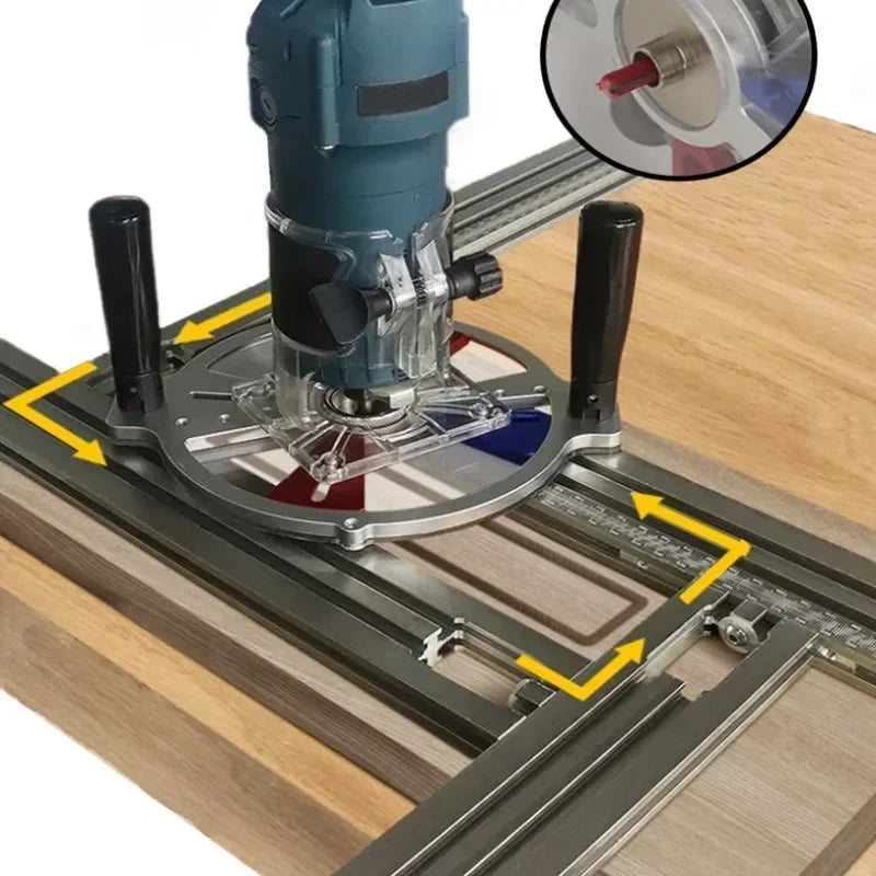 Trimming Machine/ Milling/ Groove Engraving Guide/ Rail Multi-Functional/ Adjustable Backing/ Auxiliary Guide Bracket/ Woodworking Tool
