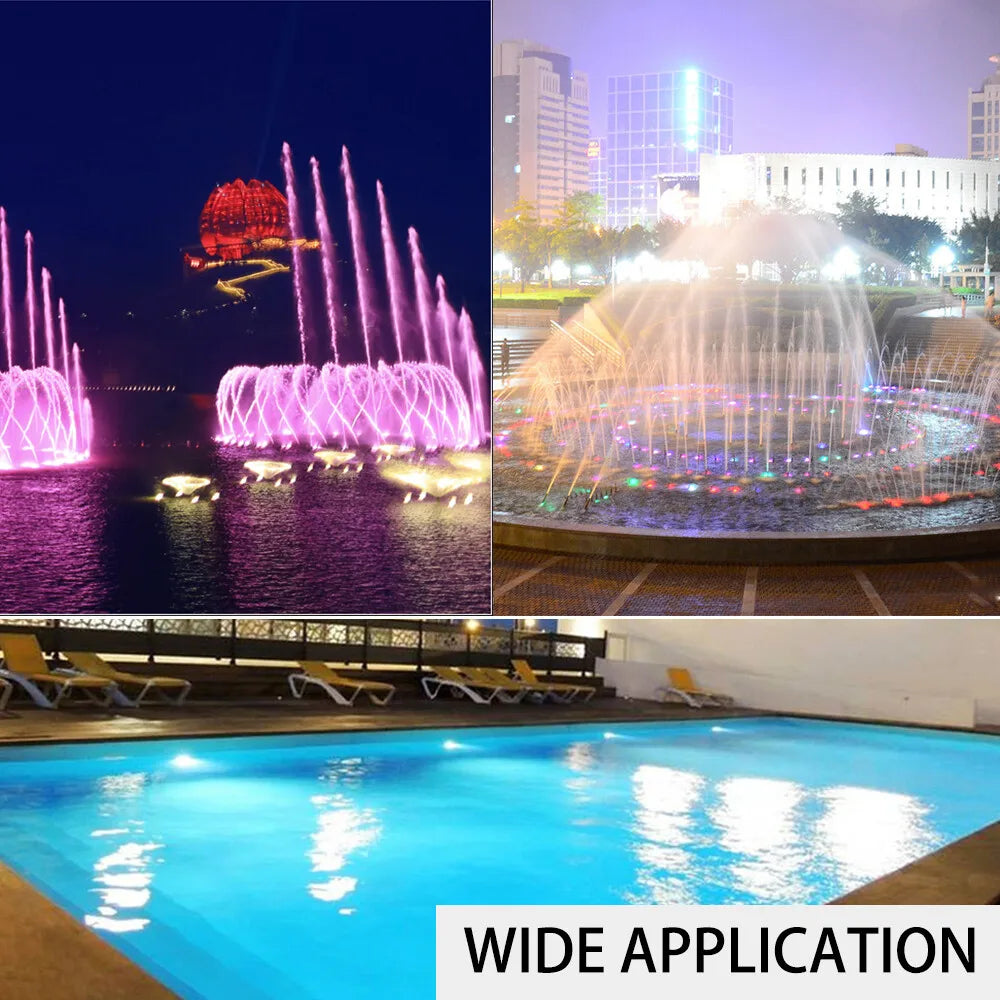 Pool Light 12V 36W Submersible Led Pool Light 7 Colors Changing Underwater RGB LED Pool Light IP68 Waterproof with Remote