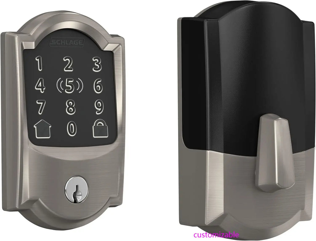 Schlage BE499WB CAM 619 Encode Plus WiFi Deadbolt Smart Lock with Apple Home Key, Keyless Entry Door Lock