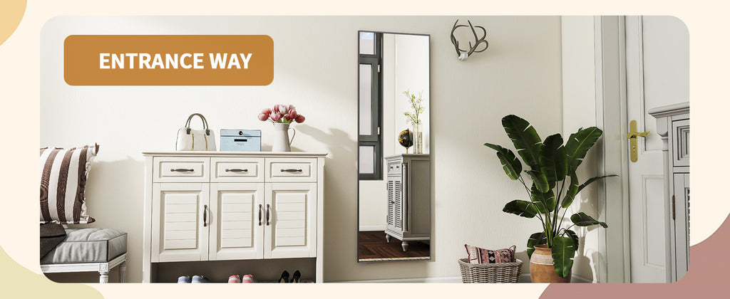 64"x21" Floor Mirror Full Length, Bedroom Floor Body Mirror with Stand, Leaning, Standing or Hanging Horizontally/Vertically